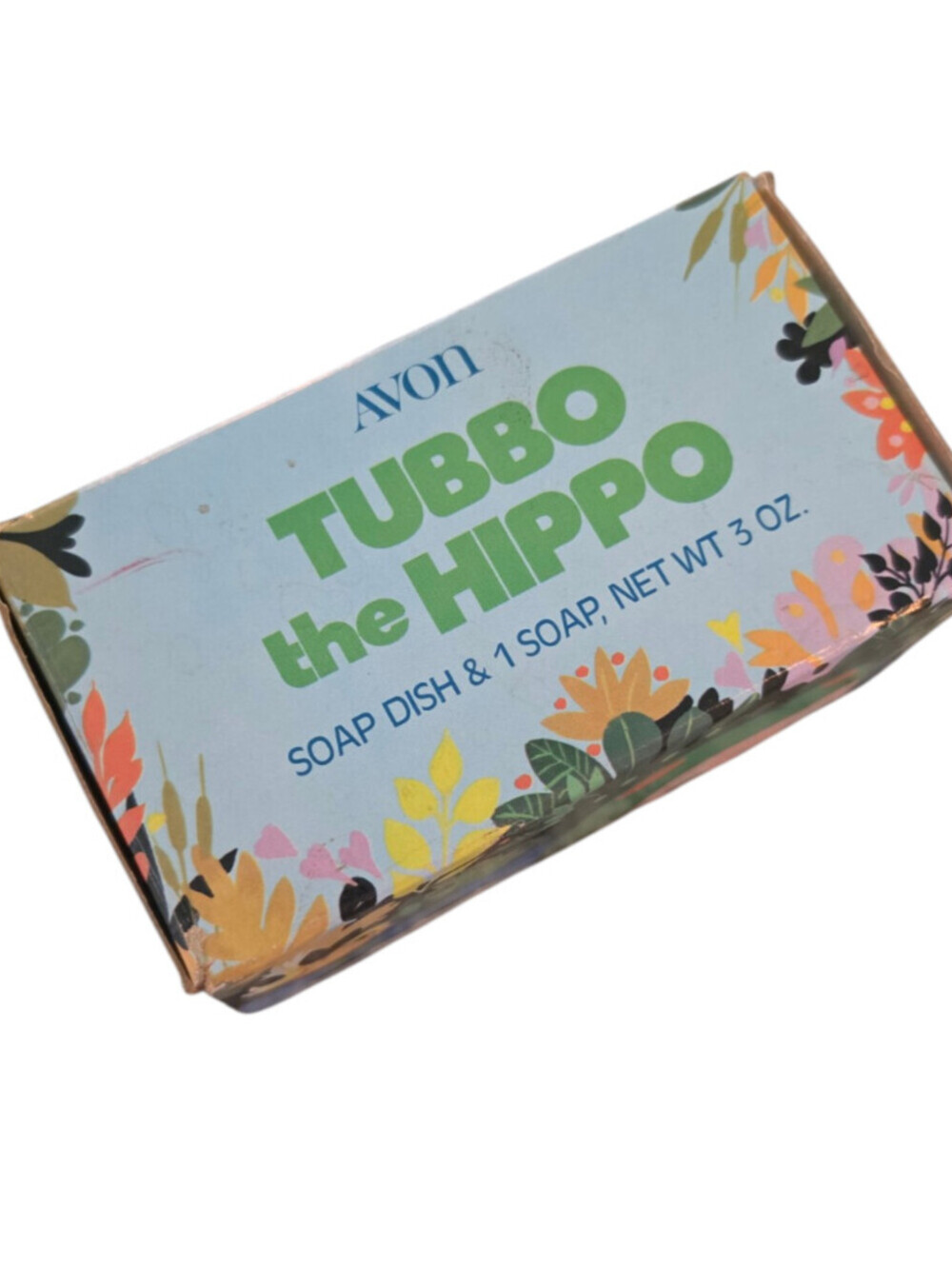 Avon Tubbo The Hippo Soap Dish with Bar Soap Vintage New In Box